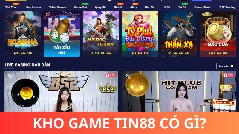 Review kho game Tin88 - Có những trò nào?