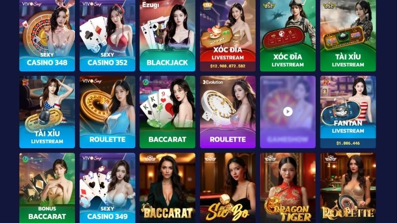 Review kho game Tin88 - Sảnh Live Casino