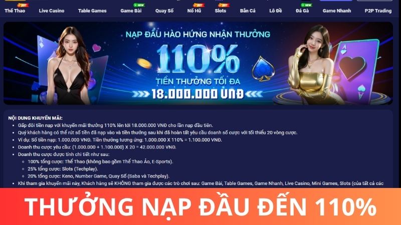 Tổng hợp khuyến mãi Tin88 - Thưởng nạp đầu đến 110%